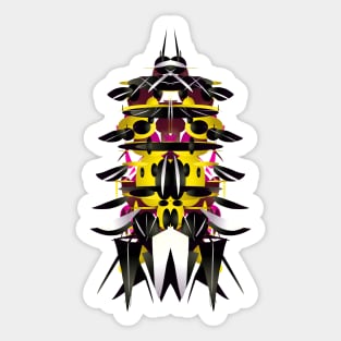 Colorful Abstract Bug Pattern Sticker